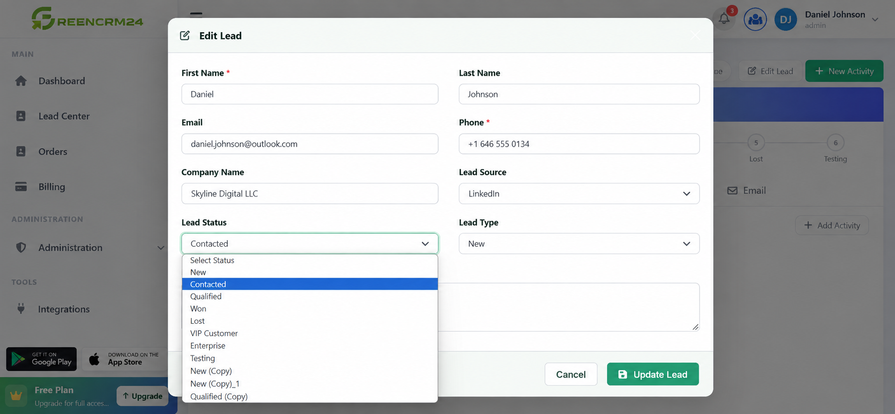 How to Update Deal Status in GreenCRM24